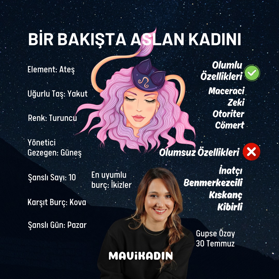 Aslan burcu kadını özellikleri nelerdir Doğuştan lider Aslan kadını