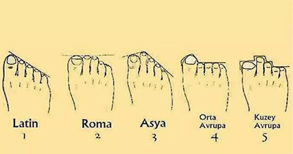 Ayak parmaklarınızı kontrol edin ve ayak yapınıza göre kökeninizin hangi kıtaya dayandığını öğrenin.