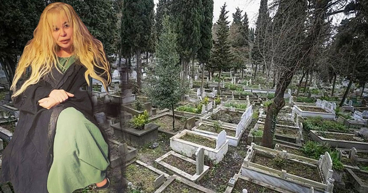 Zerrin Özer mezarlıkta şarkı söyledi