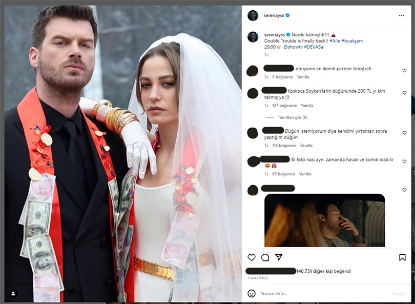 Şaşkına döndüren paylaşım! Kıvanç Tatlıtuğ ve Serenay Sarıkaya gelin-damat pozu verdi…