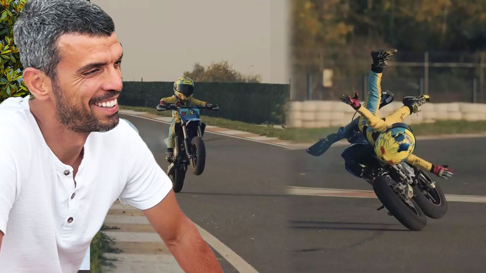 Şampiyon Kenan Sofuoğlu&#039;nun oğlu kaza geçirdi! O anlar kameralara yansıdı