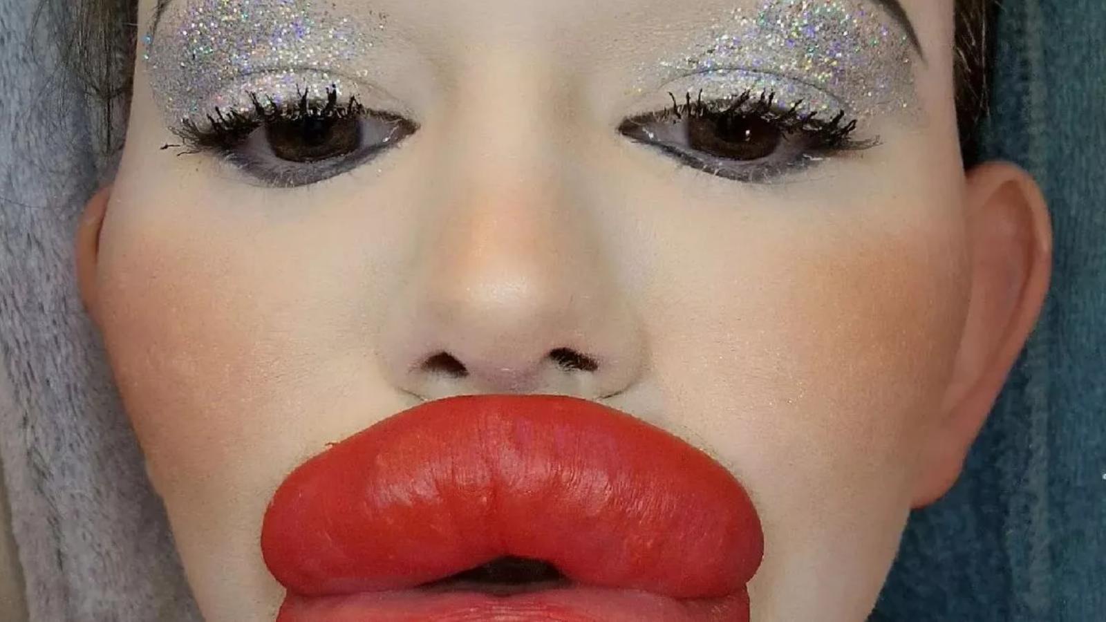 Estetik bağımlılığı herkesi korkuttu... Dünyanın en büyük dudaklı kadını yeni bir yüz istiyor!