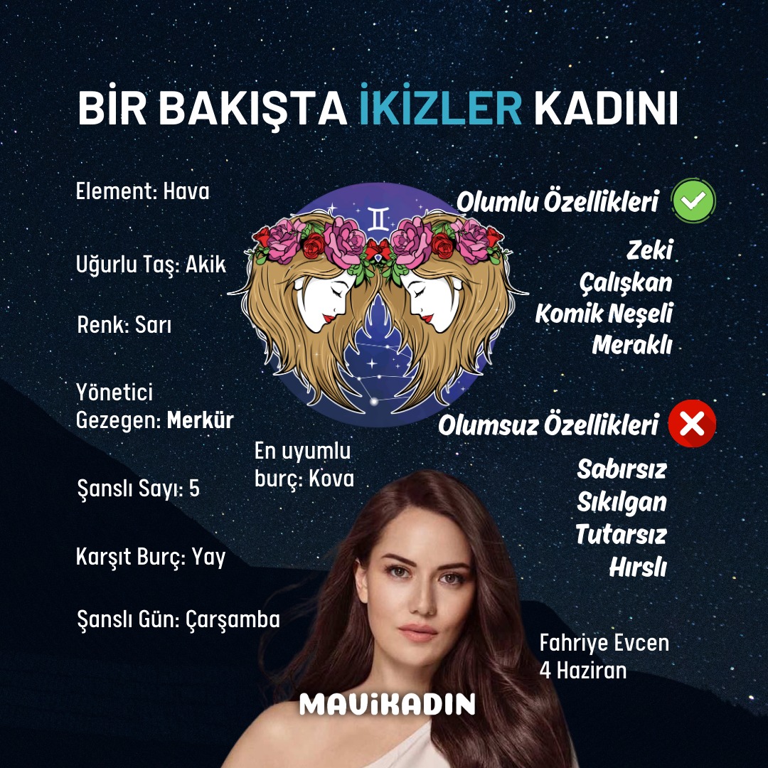 İkizler burcu kadını özellikleri: İkizler kadını nasıl biri, olumsuz ...