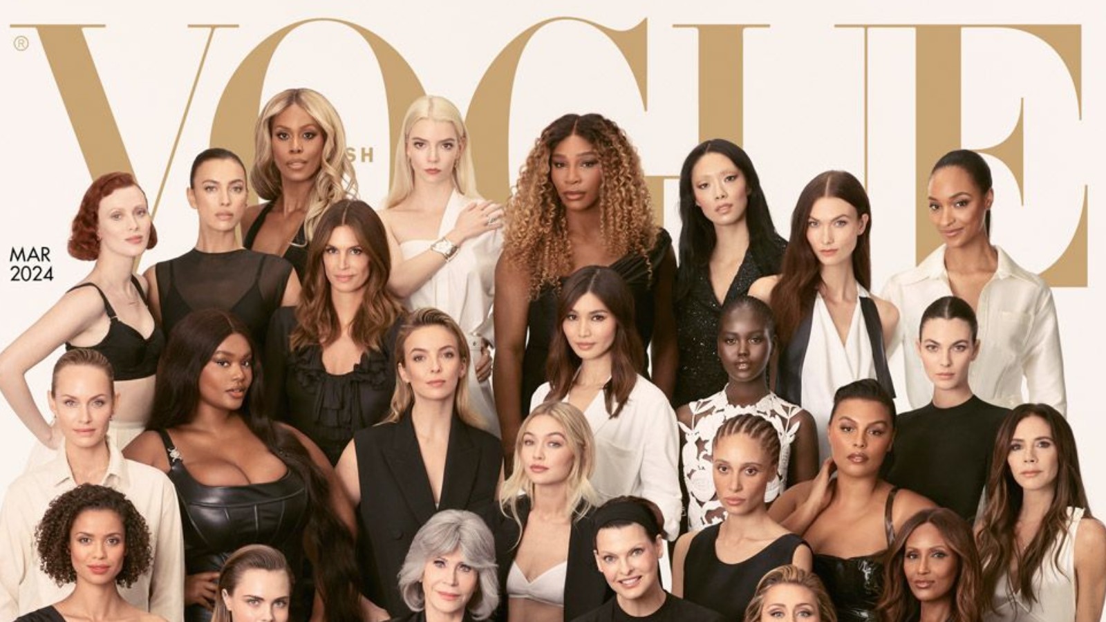 40 efsane ünlü isim İngiliz Vogue kapağında bir araya geldi