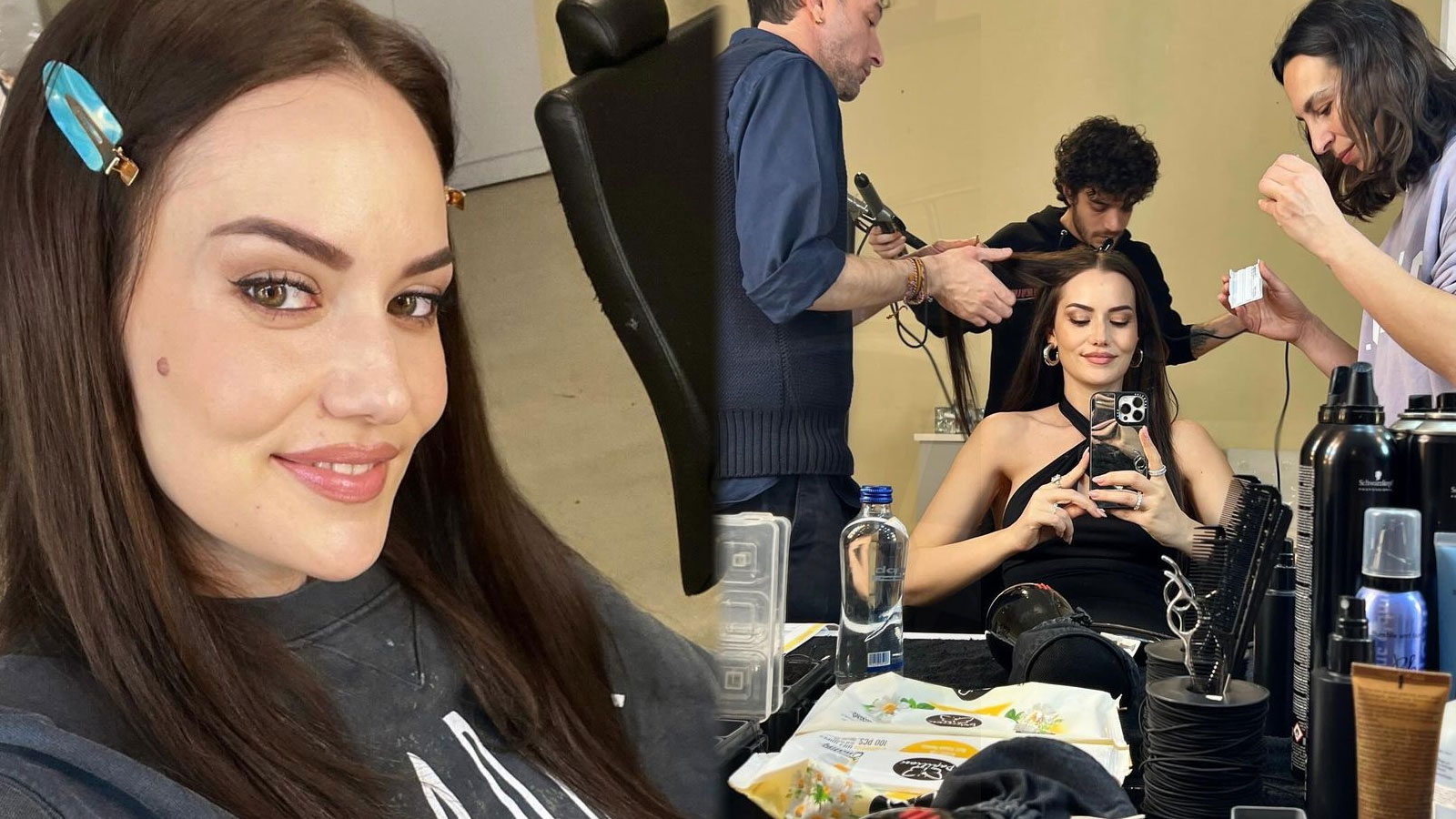 Setlere oğluyla geri döndü: Fahriye Evcen'in Kerem'le olan fotoğrafları beğeni rekoru kırdı