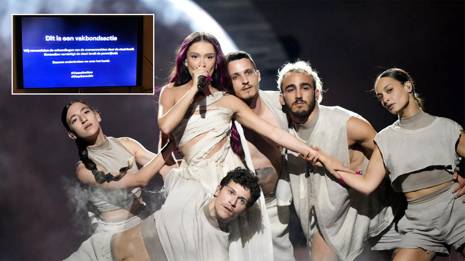 Eurovision’da İsrail protestosu! Canlı yayını keserek ateşkes çağrısı yaptılar