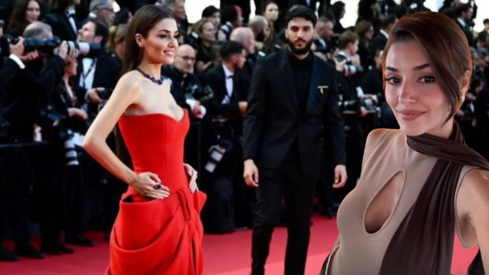 Cannes tarzıyla İtalyan basınının dikkatini çeken Hande Erçel Fransa'nın tozunu attırdı