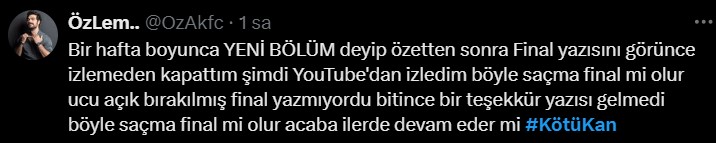 Ertan Saban ve Damla Sönmez'in oyunculuğuna övgüler yağarken Kötü Kan dizisinin final haberi sosyal medyayı ayağa kaldırdı