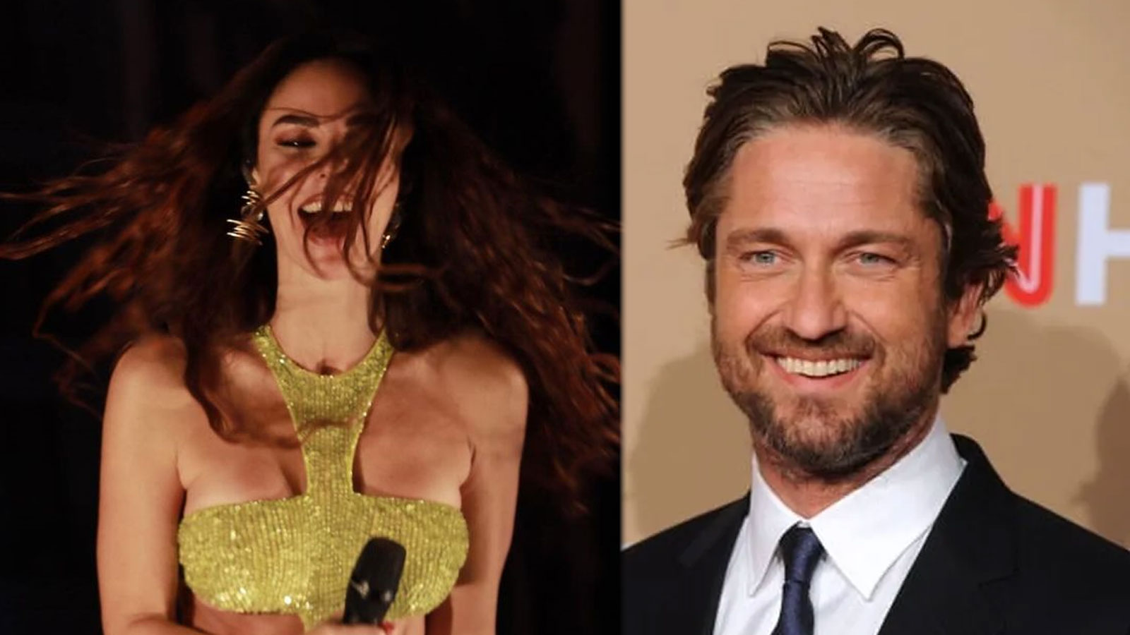 Defne Samyeli ile Gerard Butler yan yana! Sergide karşılaşıp birlikte poz verdiler